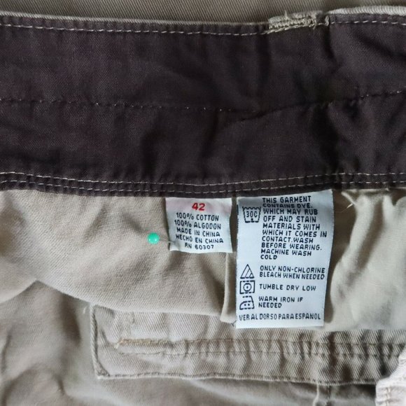 UNION BAY Shorts Men's Cargo Pockets Relaxed Fit Brown Size 42 - Picture 11 of 12